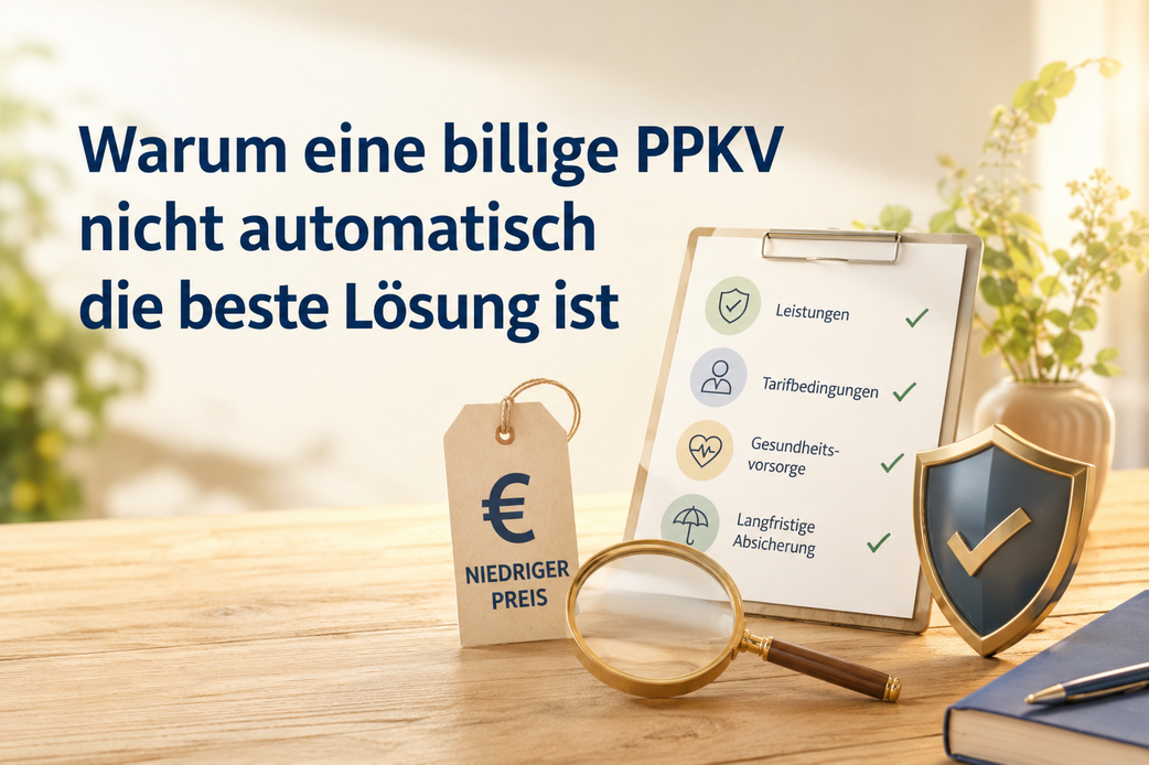 Niedriger PKV-Beitrag im Vergleich mit Leistungen Tarifbedingungen und langfristiger Absicherung