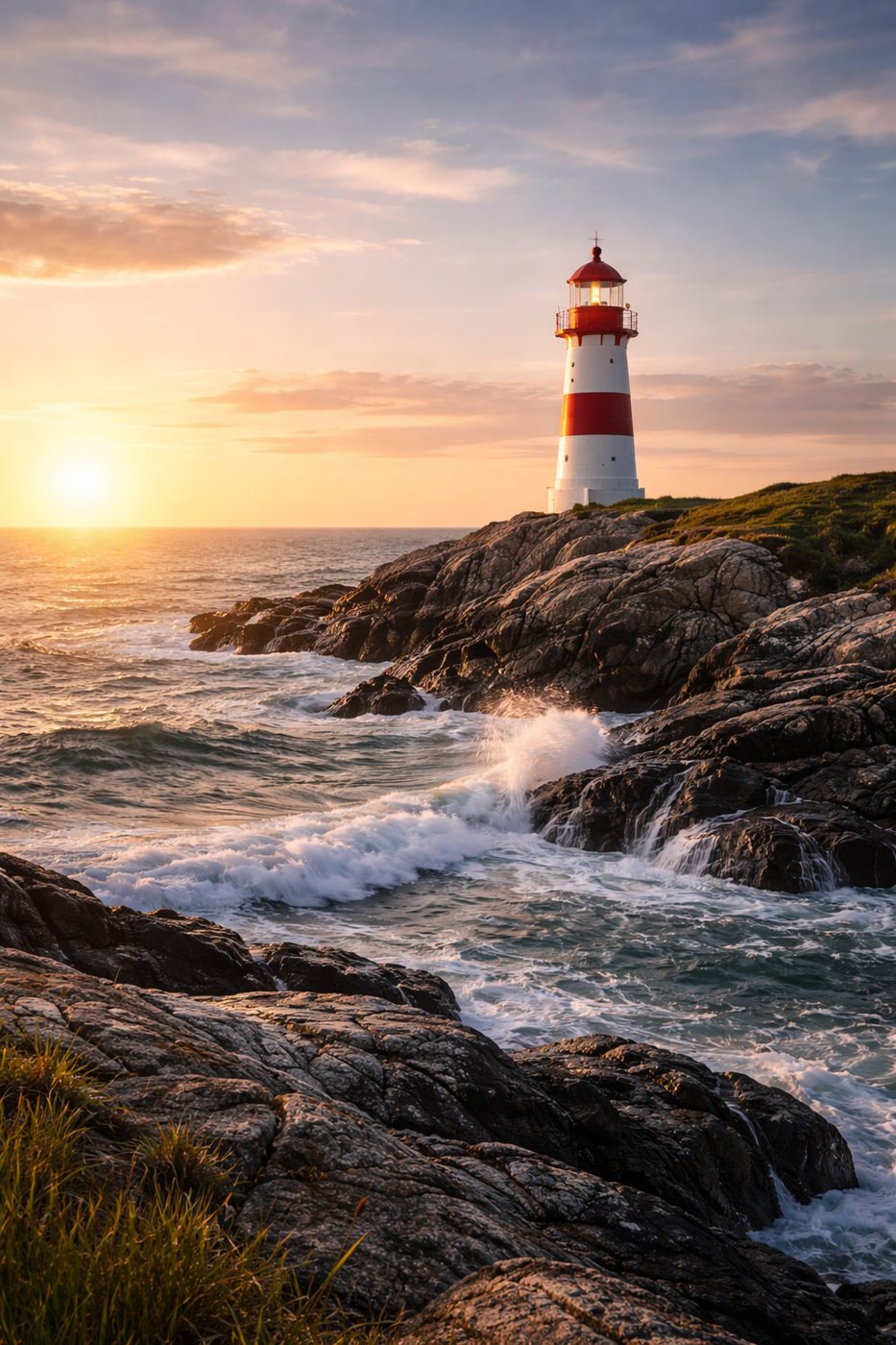 Leuchtturm an der Kueste bei Sonnenaufgang als Titelbild f&uuml;r den grossen PKV-Leitfaden 2026